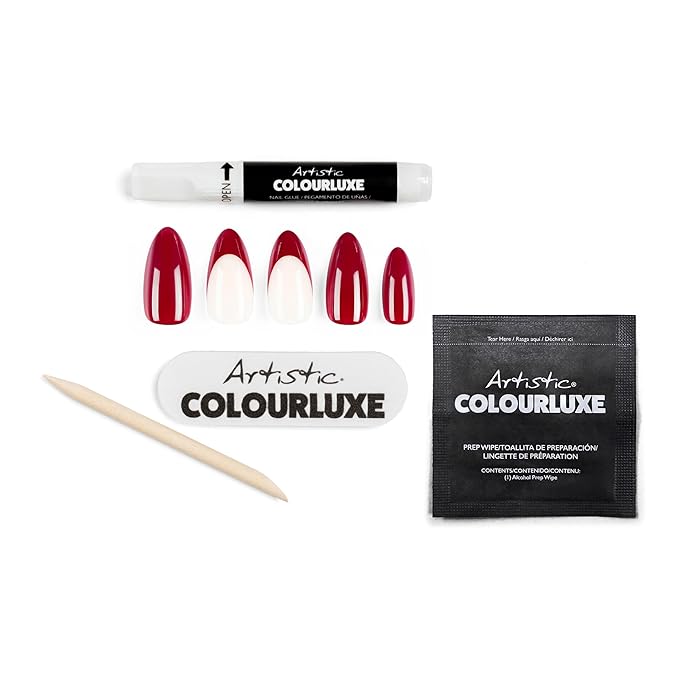 Artistic Colourluxe Press-On Tips - Kit Colourluxe Press-On Tips - Kits Nails - 30 Nails (Bordeaux Bliss, Kit)