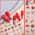 3Sheets 5D Nail Stickers Chinese Style Character Gold Red-Crowned Crane Propitious Cloud Nail Decals for New Year Acrylic Nail Art Design Supplies (Crane)