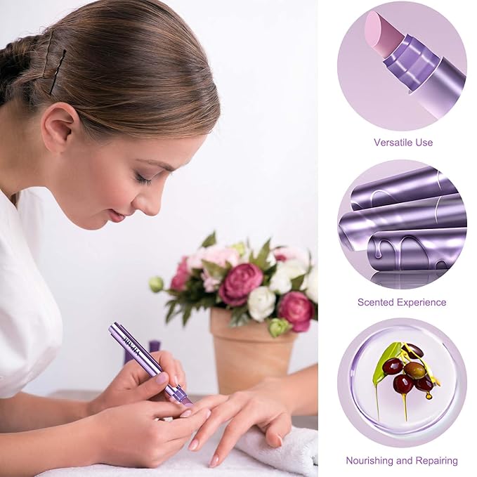 3 in 1 Cuticle Oil Pen for Nail Care with Scented - 3 Pack Cuticle Remover & Nail Treatment for Hangnails, Dry,Damaged Nails, Ideal for Home Salon Travel
