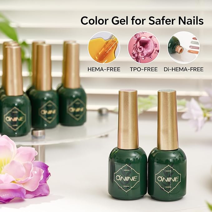 3-Free Gel Nail Polish Set - 6 Pcs 10g Red White Soak Off UV/LED Gel, Long Lasting and Without Pungent Odor Nail Gel, Nail Beauty Manicure for Professional, Salon & Home Use, No Hema & TPO & Di-Hema