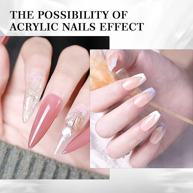 Saviland Clear Acrylic Powder: 5.29OZ Large Capacity Bubble-Free Acrylic Nail Powder Beginner Friendly Long Lasting Chip-Resistant Professional Nail Powder for French Manicure Nail Carving
