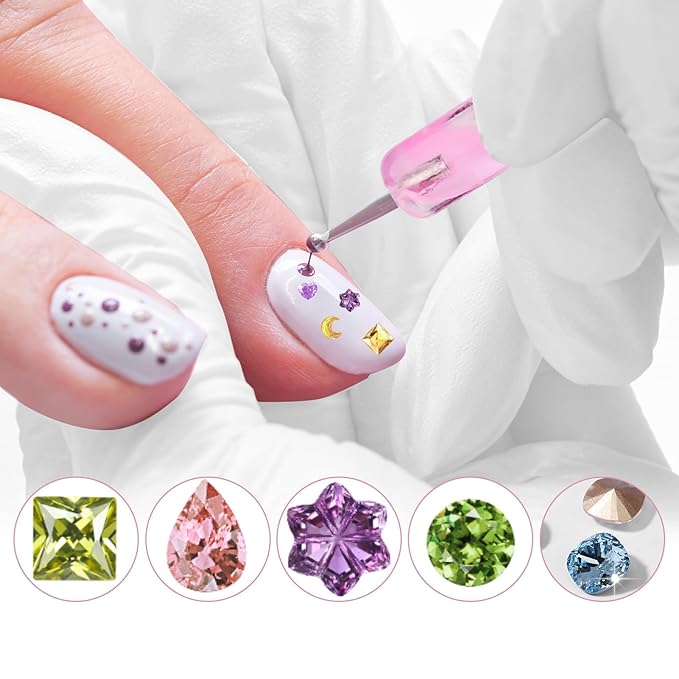 French Manicure Brush, Esclane 2 Way French Nail Brush with Dotting Tool for Manicure Cuticle Clean Up Nail Art Design, French Tip Brush (Pink, #16)