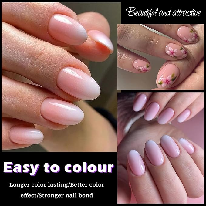 LoveOurHome 750pc Extra Short Oval Nail Tips Clear Fake Nails XS Round Almond Gel Nail Tips Full Cover Acrylic Nails Clear Press on Nails Short Oval 15 Size False Fingernail for Gel Nail Extension