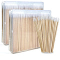 800Pcs Pointed Cotton Swabs with Storage Case, Precision Tip Cotton Swabs with Wooden Sticks, 4 Inch Microblading Buds, Microswabs for Eyelash Extensions Makeup nails Tattoo Permanent Makeup Supplies
