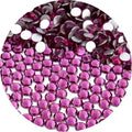 NCB 3000pcs Flatback Round Glass Nail Art Rhinestones Crystal for DIY Making Accessories Shoes, Clothes, Face Art, Bags, Manicure (Fuchsia, SS5 3000pcs)