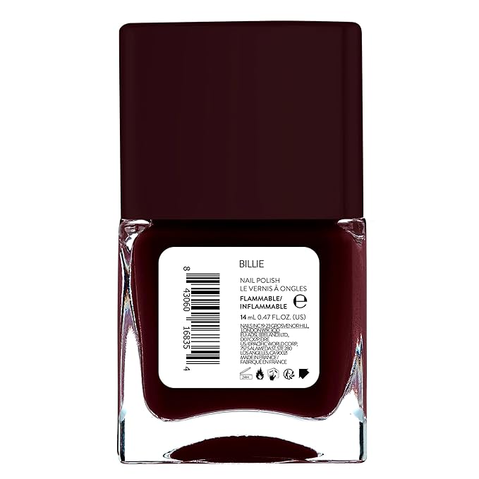 Nails Inc It's Topless Gel-Like Nail Polish, 4-in-1 Base Coat, Treatment, Color, Top Coat, Long Lasting, Strong, Chip Free Nails, Glossy Salon Quality Manicure, Air Dry Nail Polish, Billie, 0.47 Fl Oz