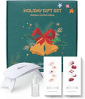 ohora Semi Cured Gel Nail Strips ([2025 Christmas Set] N Jolly Jingles & N Santa Cane) - Works with Any Lamps, Salon-Quality, Long Lasting, Easy to Apply & Remove