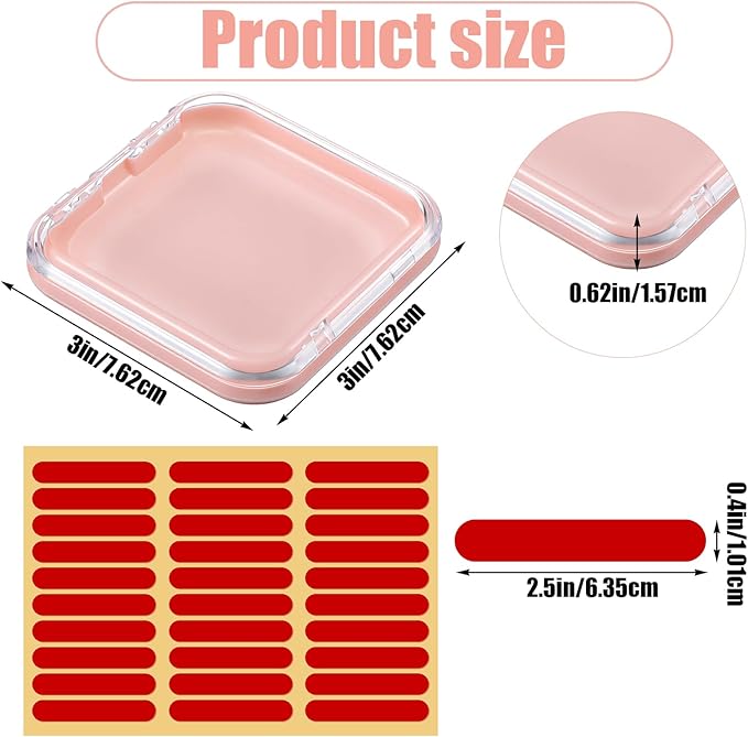 60 Pcs Press On Nail Packaging Boxes with 180 Adhesive Tapes, 3 X 3 Inch Plastic Display and Storage Case for Nail Art Business Salon Supplies, 4 Colors