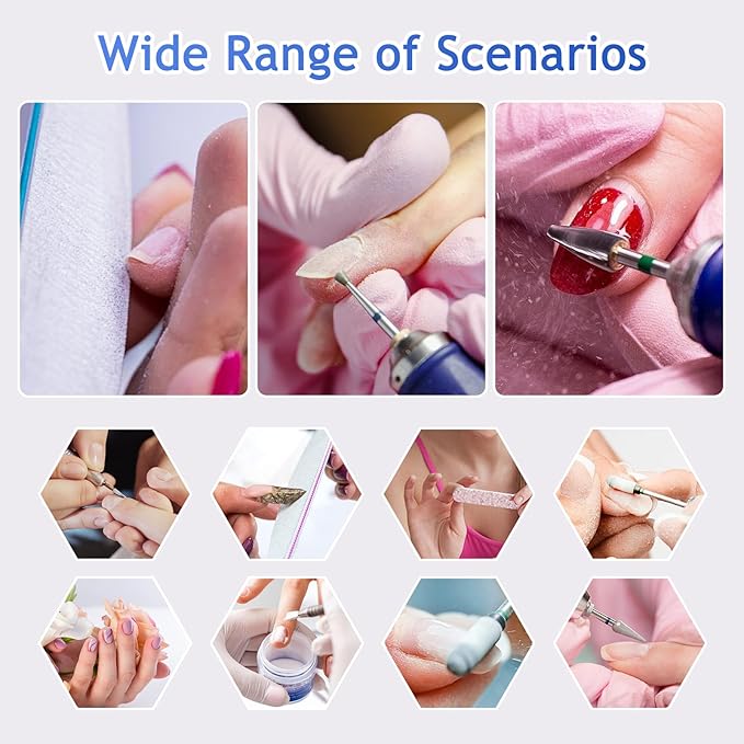 Rechargeable Nail Dust Collector, Professional Dust Collector Nail Tech with LED Display, Powerful Adjustable Nail Dust Cleaner Machine for Acrylic Nail Polishing & Salon use