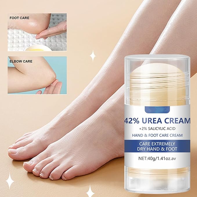 2Pcs 42% Urea 2% Salicylic Acid Hydrating and Anti-Cracking Foot Cream,Upgraded Hand and Foot Cream Urea Moisturizer, Hydrate & Nourish Foot Care, Soften Skin Exfoliate Dead Skin