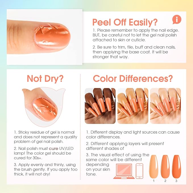 ROSALIND 65PCS Gel Nail Polish Set, 60 Colors Glitter Red Gel Polish with 5 Bottles of Base and Glossy Matte Top Coat Soak off Nail Set Suitable for All Seasons