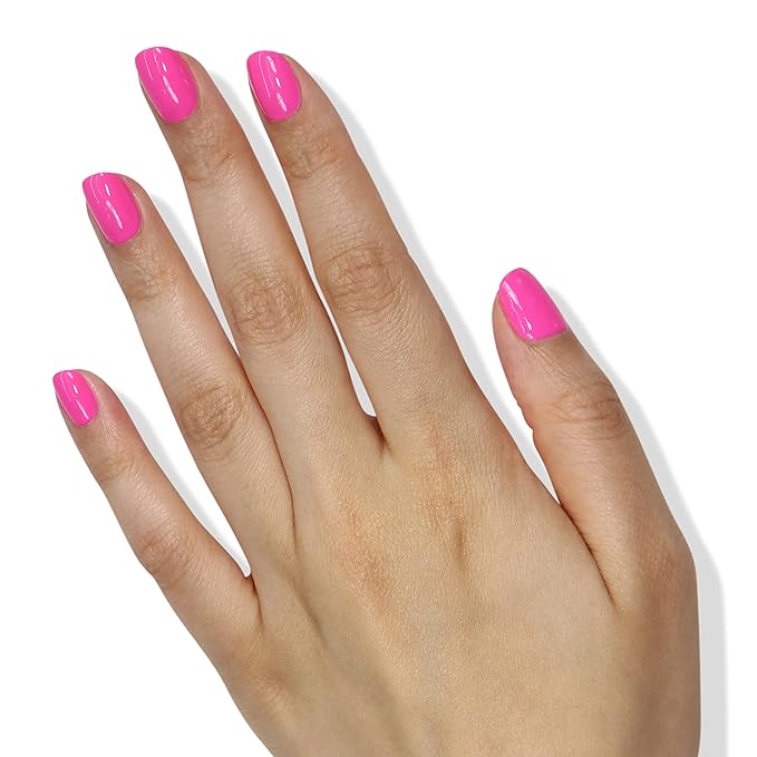 LONDONTOWN lakur Nail Polish - Chip-Resistant, Non-Toxic, Conditions & Hydrates Nails | Glossy Hot Pink, Berry Punch, .40 fl oz