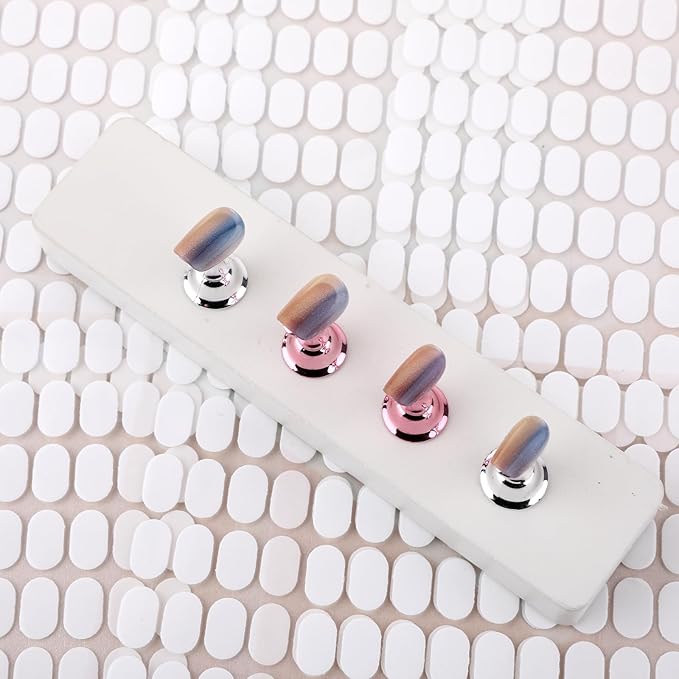 600 Pcs False Tip Double Sided Adhesive Tapes, Nail Adhesive Tabs Pre-Cut Nail Display Stand Nail Holder for Nail Art Painting Nail Color Chart Display Book