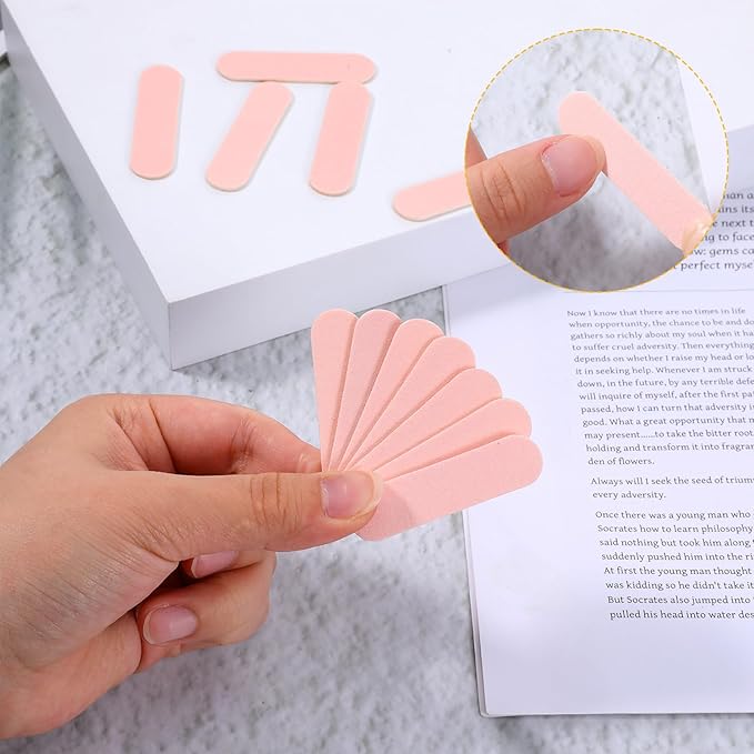 Mini Nail Files Disposable Cuticle Pusher for Press on Nails Double Sided Nail Files Manicure Pedicure Tools (40)