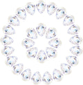 MECCANIXITY 48 Pcs 3D Teardrop Rhinestones Diamond Nail Charm Crystal Pointback K9 Glass Rhinestones Crystal Gems for Jewelry Making, Craft, 10x14mm, Transparent