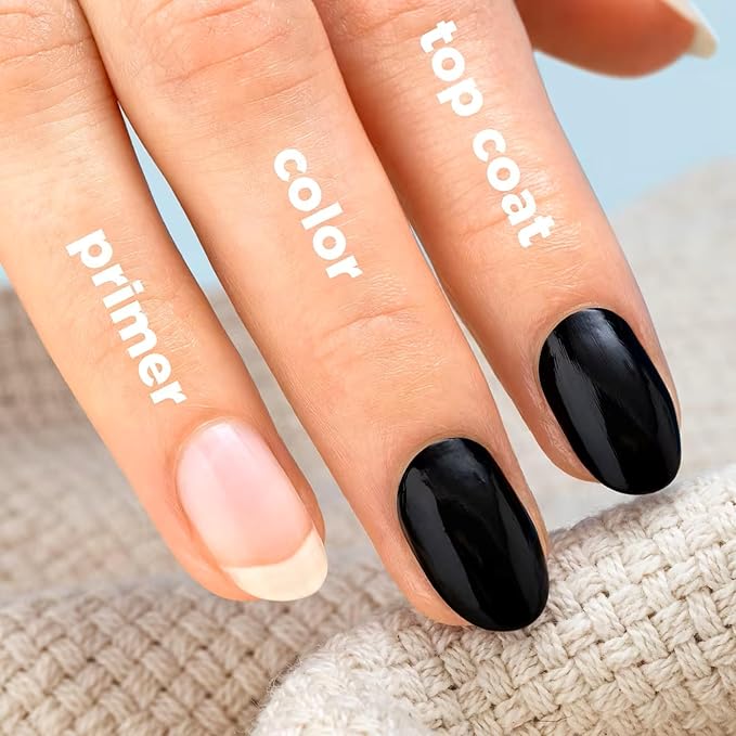 Sally Hansen Miracle Gel Beetlejuice Salon Quality Nail Polish| Gel-Like Formula, Two-Step System, No UV Light Needed, Long Lasting | Opaque, Glittery | 929 Ghost With The Most | Black Nail Polish