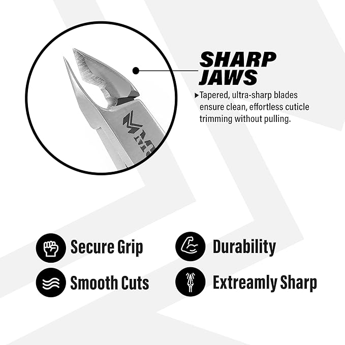 MUSI Cuticle Nipper & Curved Nail Scissors for Nail, Cuticle & Facial Hair Care – Mustache, Eyebrow, Eyelash, Ear & Nose Hair Grooming Kit for Men & Women