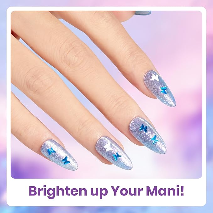 Beetles Spring Gel Polish Set - Dreamscape Wander 6 Colors Baby Purple Blue Glitter Shimmer Cat Eye Gel Polish Soak Off UV LED Nail Gel Home Easter Gifts for Women Manicure DIY Nail Art