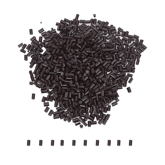 Italian Glue Brown Fusion Granule Bead for Hair Extension, 100g Hot Glue Tip for Hair Extension Nail Design, Italian Rebond Granules Beads Hair Extension Fusion Kit