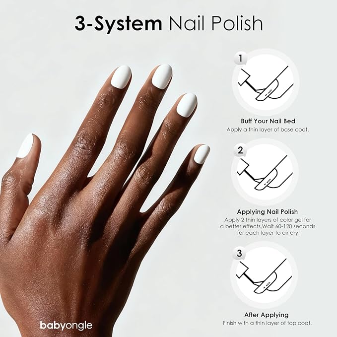 White Nail Polish, 14 ML Quick Dry Nail Polish for Nail Art DIY Manicure at Home, Chip Resistant Nail Lacquer for Nail Art Varnish, Long Lasting, BOG135