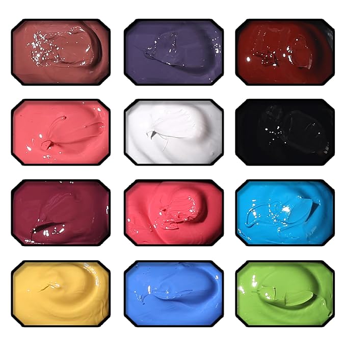 Sponge Pat Gel Nail Polish Palette, 12 Colors Blending Ombre Gel Polish Gradient Painting Nails Art, No Wipe, UV/LED Cured (12 Colors D)