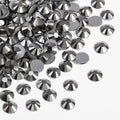 Beadsland 2880pcs Flat Back Crystal Rhinestones Round Gems for Nail Art and Craft Glue Fix,Hematite,SS10,2.7-2.9mm