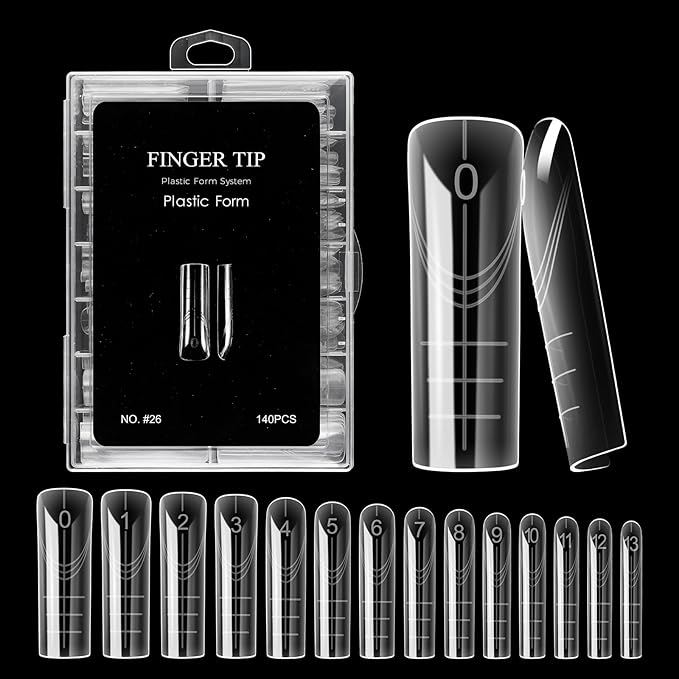NMKL38 120PCS Dual Nail Forms 12 Sizes Extension Poly Nail Gel Full Cover Nail Molds (TI17U)