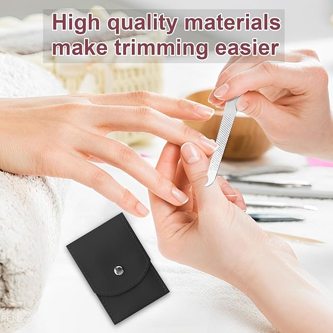 Manicure Set Bulk, Nail Clippers Kit Stainless Steel Fingernail Clippers Set, Sturdy Nail Tip Cutter Trimmers Professional Grooming Toenail Clippers Personal Pedicure Kits Gift Black (12 Pack 7 in 1)