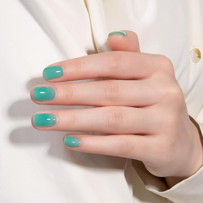 MAYCHAO 15ML Jelly Tropical Aqua Gel Nail Polish 1Pc Transparent Aqua Gel Polish Soak Off UV LED Translucent Nail Polish Nail Art Starter Manicure Salon DIY at Home, 0.5 OZ