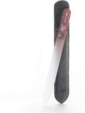 GERMANIKURE Glass Nail File in Suede Sleeve - Collect Moments Not Things - Professional Crystal Nail File for Natural Nails - Ideal Manicure & Pedicure Tool for Smooth, Easy Shaping - Nail Care Gift