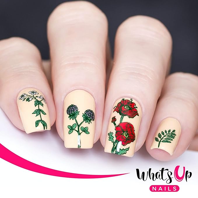 Whats Up Nails - A020 Floralize Your Texture Stamping Plate for Nail Art Design
