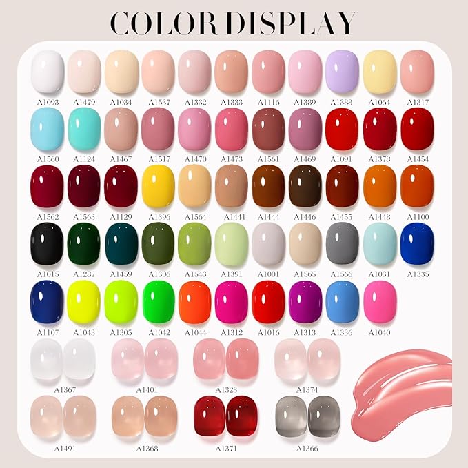 Double Rhythm 0.50 OZ Gel Polish Hema Free Same Color Same Bottle Golden Round Translucent Neutral Natural Milky 15 ML Jelly UV Polish Art DIY at Home (Olive Green-C1543)
