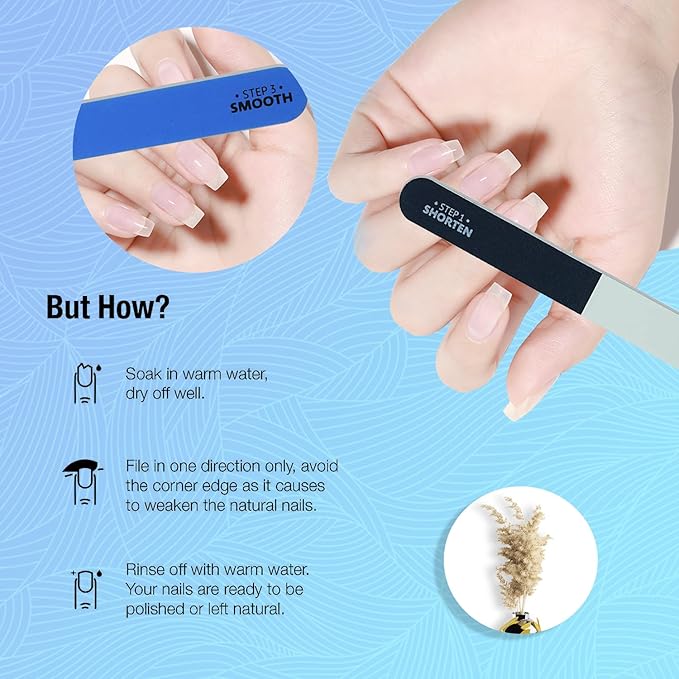 Nail File and Buffer for Natural Nails Dual Sided 4 Steps Shorten-Shape-Smooth-Polishing Nail Tools 20pcs