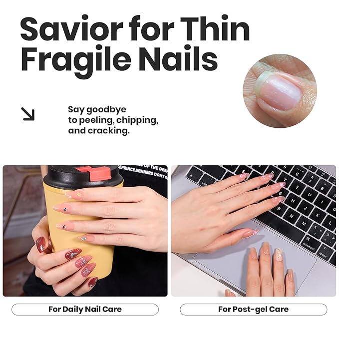 Beetles Jelly Nail Polish Set P186,6 Colors Burgundy Pink Nude Quick Dry Nail Polish Fingernail Fast Drying & Long Lasting Nail Strengthener Polish for Valentines