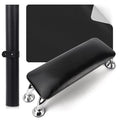 Nail Arm Rest for Acrylic Nails with Nail Table Mat, Microfiber Leather Nail Hand Rest Cushion for Nails, Soft Hand Pillow Footstool with Foldable Nail Art Hand Rest Pad for Nail Tech Use (Black)