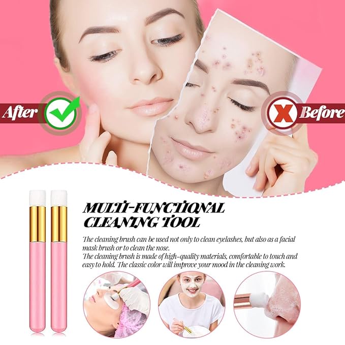 Lash Extension Kit Eyelash Practice for Beginners Professional Set with Mannequin Head Removable Eyelids USB Fan Spraye Individual False Lash Eyelash Strips Shampoo Brush Supplies