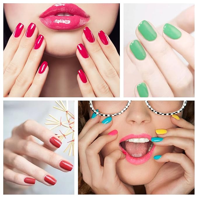 DANNEASY 24 Sheets Solid Color Nail Wraps for Women Stick On Nail Polish Strips Gel Nail Strips Self Adhesive Nail Polish Stickers Manicure Sticker for Nail Art with Nail File, Cuticle Stick