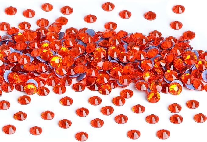 NCB 288pcs Rhinestones for Crafting, Hotfix Rhinestones Come with Hot Melting Glue, Bright Color & Shining Flatback for Nails, Clothes, Decoration and Handicraft (Hyacinth, SS30 6.3mm)