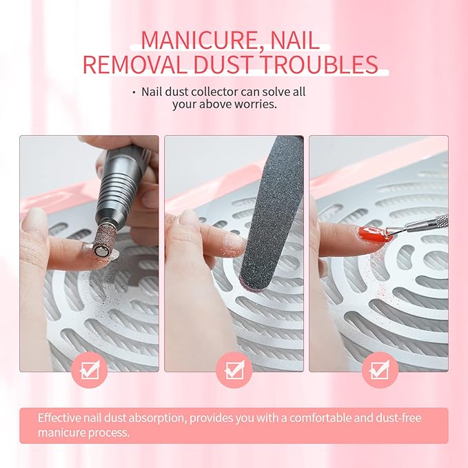 SAVILAND Nail Dust Collector:2026 Powerful Dust Collector Nail Tech 40W Dust Collector Professional Nails Dust Collector Quiet Vacuum Fan Dust Extractor with Reusable Filter for Beginners Home & Salon