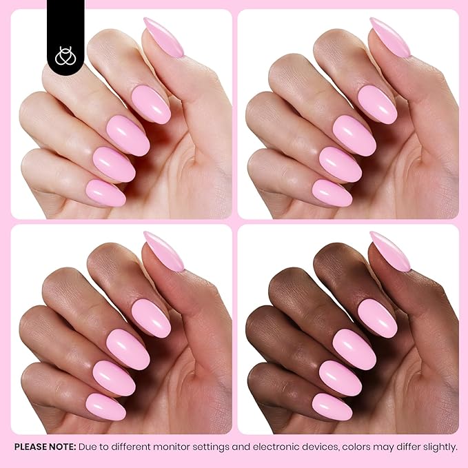 Beetles Pink Gel Polish - Rosy Glow 15ML/0.51Fl Oz, Pastel Light Pink Gel Nail Polish, Soak Off UV LED Lamp Nail Art, Long-Lasting Manicure Salon DIY Home Spring Nails - Gifts for Her