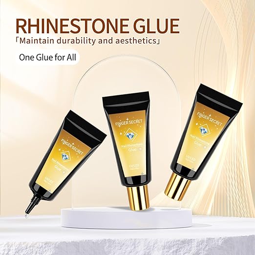 Nail Rhinestone Glue - Durable Nail Gem Adhesive,for Securing Nail Gems, Rhinestones & 3D Nail Charms, Long-Lasting Rhinestone Glue for Nails