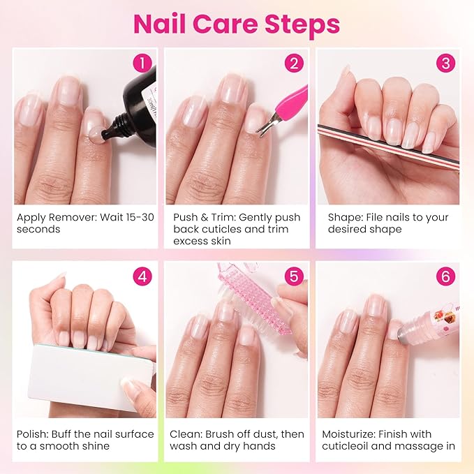 Cuticle Remover Kit: 13Pcs Manicure Pedicure Kit with Cuticle Remover Cream & Oil, Cuticle Trimmer, Cuticle Pusher, Foot File, Nail File and Buffer Set, Perfect for Women’s Home & Salon Nail Care Prep
