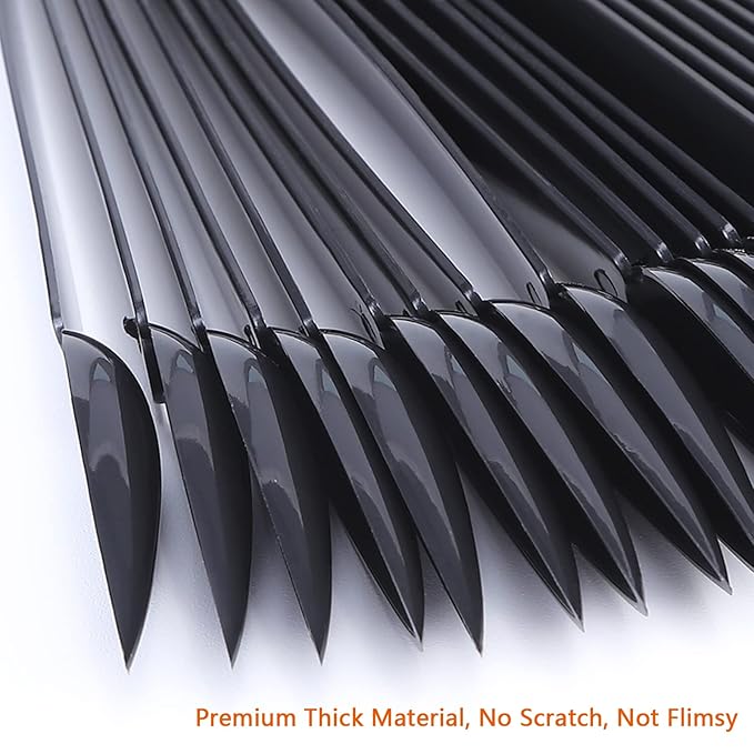 100 ps Nail Swatch Sticks with Number Stickers, Color Display Stiletto Tips, Fan-shaped Nail Practice Sticks, Color Wheel Sample (Black)