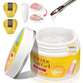 Builder Gel for Nails, 60g Clear Hard Gel for Nail Extension with 10 Nail Forms, Strengthener & Thickening, UV LED Lamp Cured Sculpture, Repair Broken Nails, Salon DIY Manicure Kit