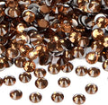 1440PCS Art Nail Rhinestones Non Hotfix Glue Fix Round Crystals Glass Flatback for DIY Jewelry Making with one Picking Pen (ss20 1440pcs, Smoked Topaz)