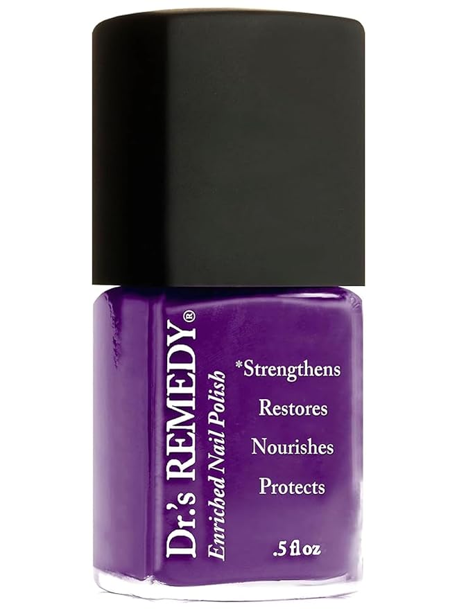 Dr’s Remedy Enriched Nail Polish: Non Toxic, All Natural, and Organic - Doctor Formulated: Strengthens, Restores, Heals, and Protects '24-Free' - VIVACIOUS Violet