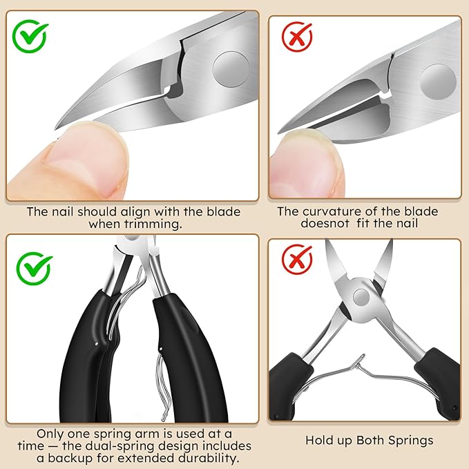 Upgrade Ultra Wide Jaw Opening Nail Clippers for Thick Nails, Long Handled Toenail Clippers for Seniors Thick Toenails, Large Angled Head Sharp Cutters, Fingernail Clippers with Catcher for Men Women