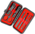 Manicure Set Nail Clippers Nail Tools Easter Basket Stuffers Pedicure Supplies Toenail Clippers for Women Men Fingernail Toenail Clipper 8 in 1 Manicure Tools Black with Leather Travel Case