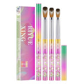 3PCS Acrylic Nail Brush Set, 8/12/14. Kolinsky Nail Art Brushes for Acrylic Application, Sturdy Handle Oval Shaped Acrylic Powder Nail Design Tools for Professional Manicure DIY Home