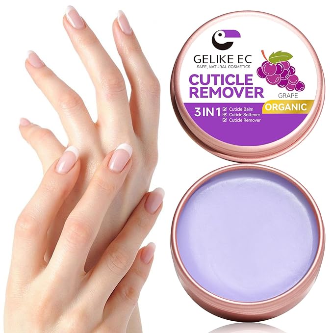 Gelike EC Cuticle Cream Softener for Manicurists: Organic Nail Moisturizer for Dry Damaged Nails - Natural Care Balm - Cuticles Remover & Soothe Hangnails - Salon & Home Use for Young Woman